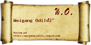 Weigang Odiló névjegykártya